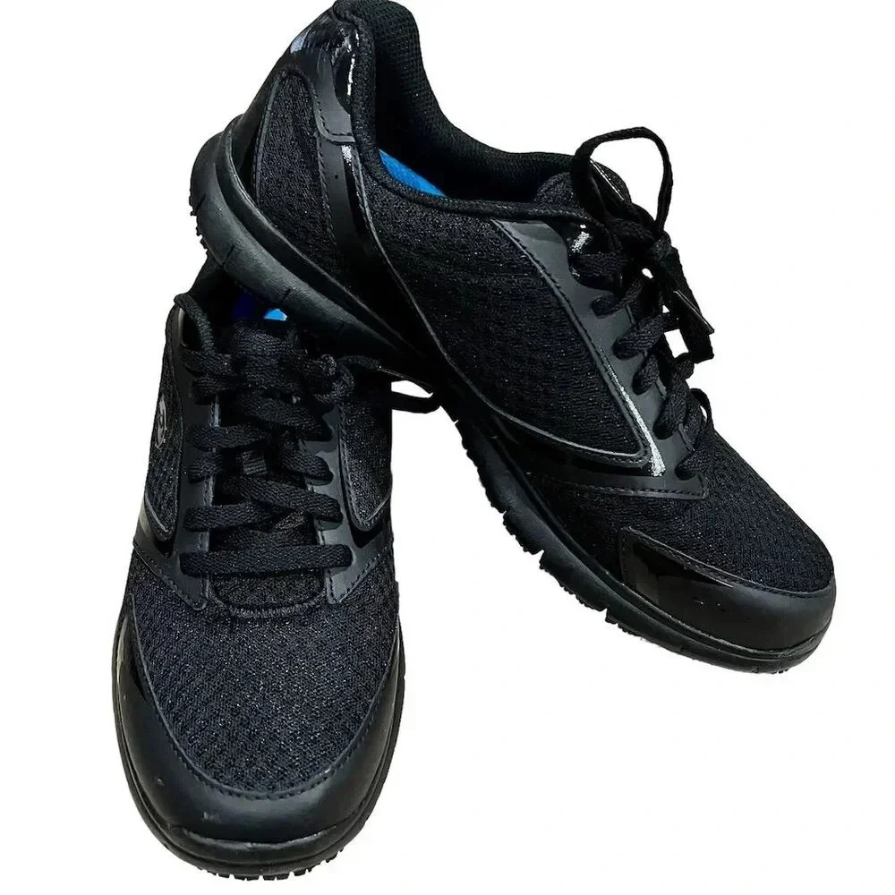 Dr. Scholl's Women's Inhale SR Black Lace-Up Work Sneakers Size 11